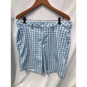 IZOD Shorts Mens 36 Plaid Flat Front 10" Inseam Pockets Casual Golf Bermuda
